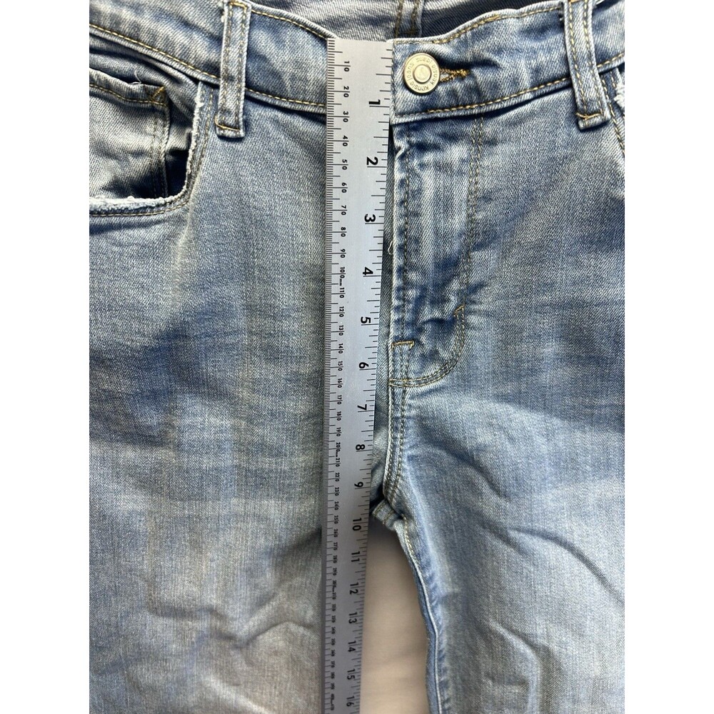 Kensie Jeans Effortless Skinny Crop Light Wash Raw Hem Women’s 10 - Picture 5 of 7